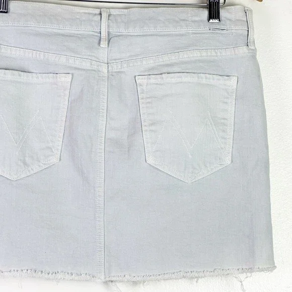 Mother Superior Women's Distressed Denim Mini Skirt Vagabond Fray Size 30 - Picture 10 of 11